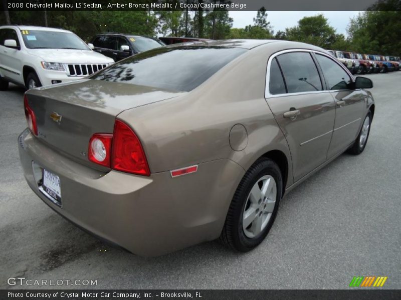Amber Bronze Metallic / Cocoa/Cashmere Beige 2008 Chevrolet Malibu LS Sedan