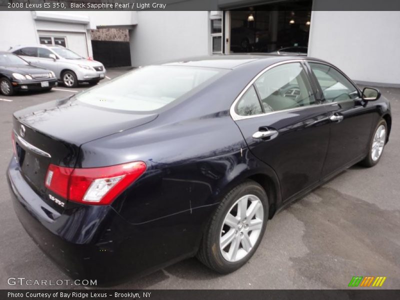 Black Sapphire Pearl / Light Gray 2008 Lexus ES 350