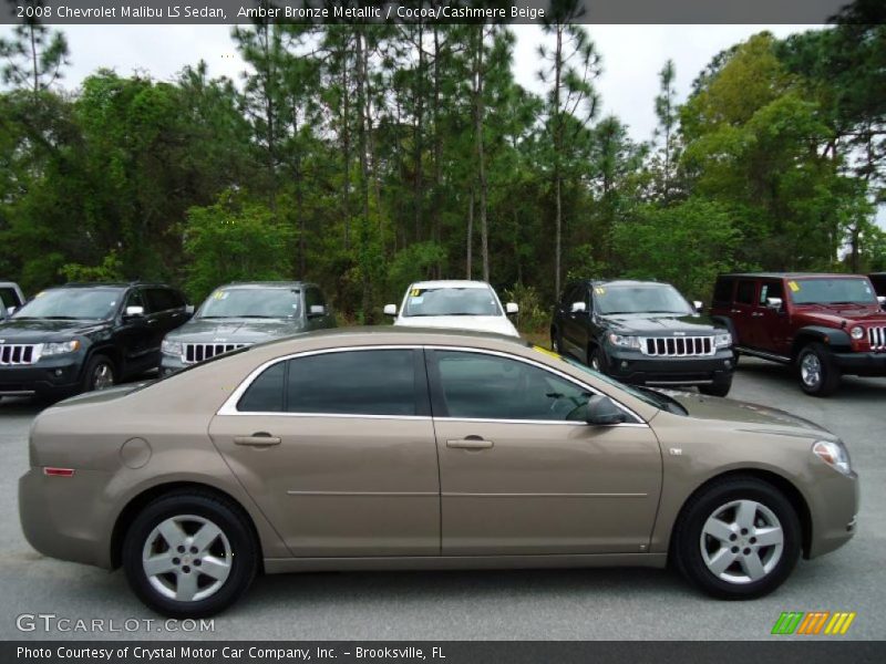 Amber Bronze Metallic / Cocoa/Cashmere Beige 2008 Chevrolet Malibu LS Sedan
