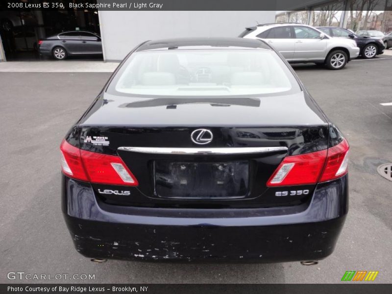 Black Sapphire Pearl / Light Gray 2008 Lexus ES 350