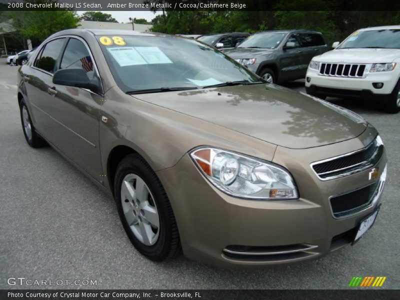 Amber Bronze Metallic / Cocoa/Cashmere Beige 2008 Chevrolet Malibu LS Sedan