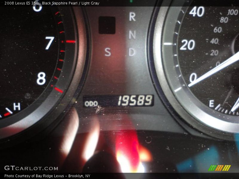 Black Sapphire Pearl / Light Gray 2008 Lexus ES 350