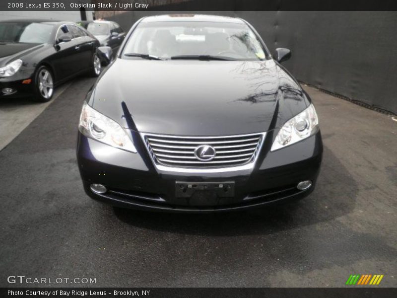 Obsidian Black / Light Gray 2008 Lexus ES 350