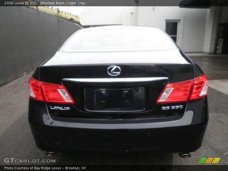 Obsidian Black / Light Gray 2008 Lexus ES 350