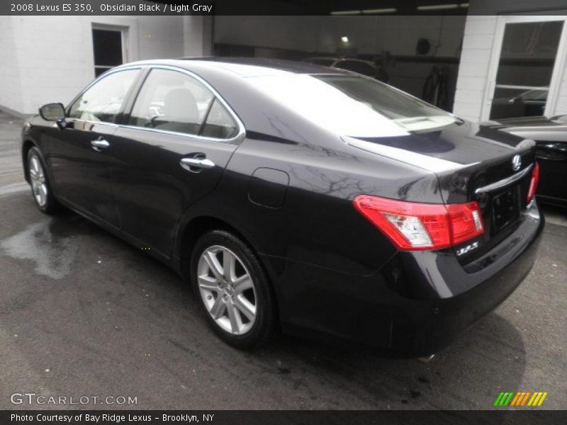 Obsidian Black / Light Gray 2008 Lexus ES 350