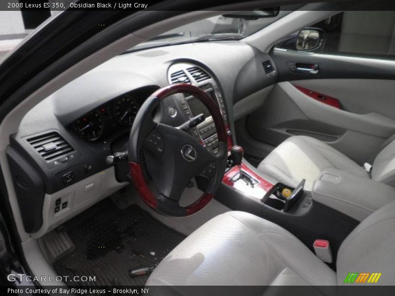Obsidian Black / Light Gray 2008 Lexus ES 350