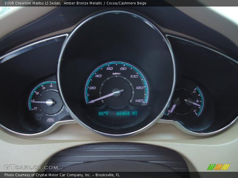 Amber Bronze Metallic / Cocoa/Cashmere Beige 2008 Chevrolet Malibu LS Sedan