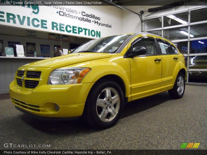 Solar Yellow / Pastel Slate Gray/Yellow 2007 Dodge Caliber SXT