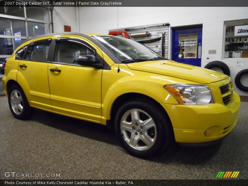 Solar Yellow / Pastel Slate Gray/Yellow 2007 Dodge Caliber SXT