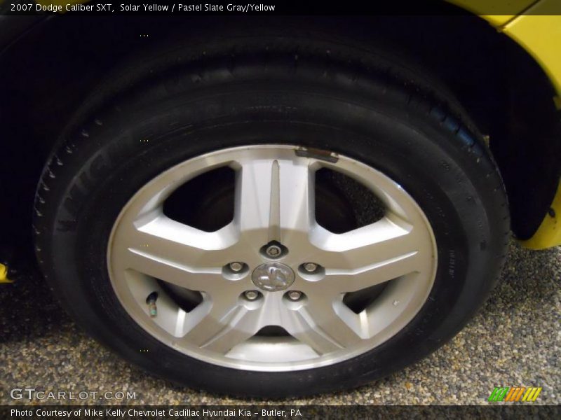 Solar Yellow / Pastel Slate Gray/Yellow 2007 Dodge Caliber SXT