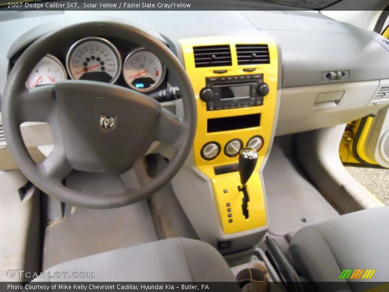 Solar Yellow / Pastel Slate Gray/Yellow 2007 Dodge Caliber SXT