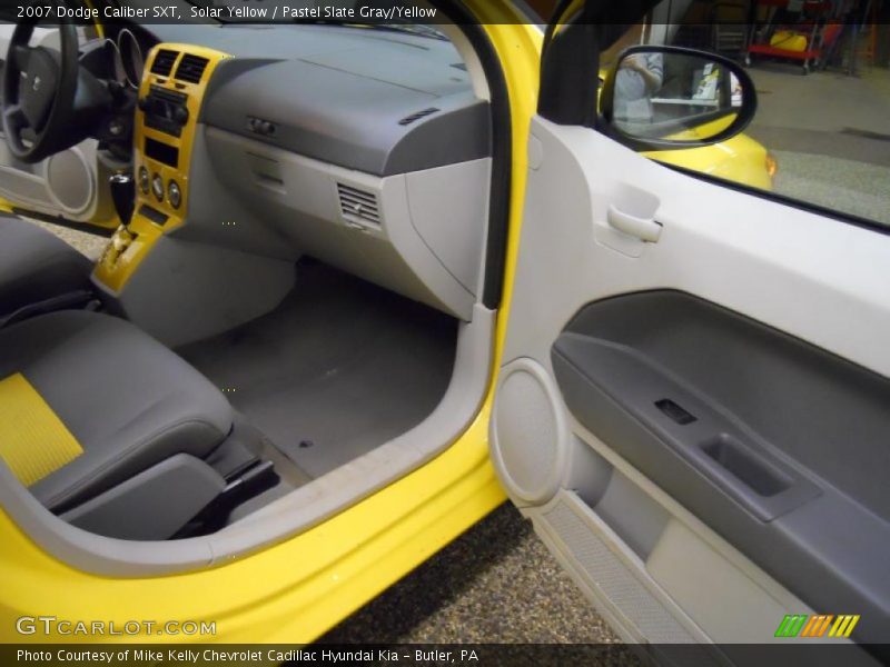 Solar Yellow / Pastel Slate Gray/Yellow 2007 Dodge Caliber SXT