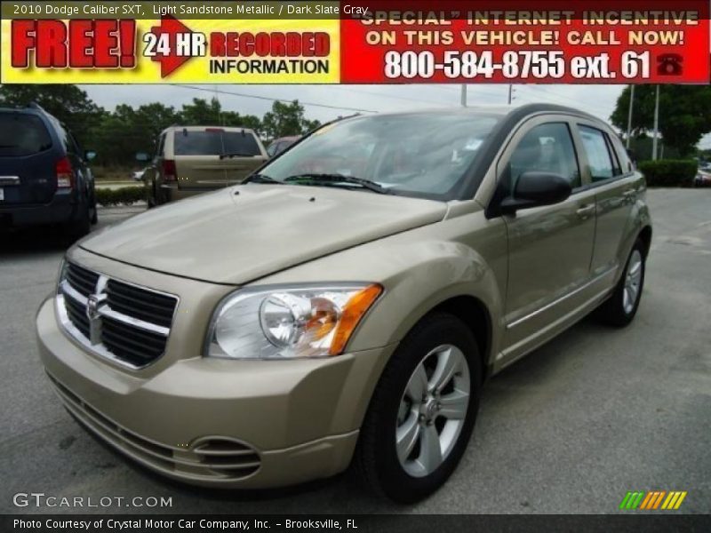 Light Sandstone Metallic / Dark Slate Gray 2010 Dodge Caliber SXT