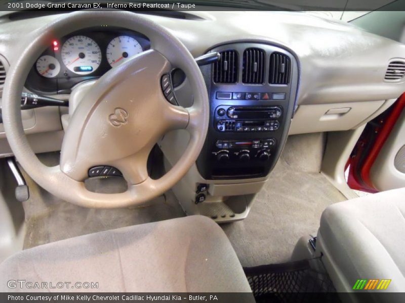 Inferno Red Pearlcoat / Taupe 2001 Dodge Grand Caravan EX