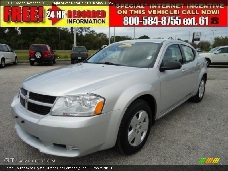 Bright Silver Metallic / Dark Slate Gray 2010 Dodge Avenger SXT