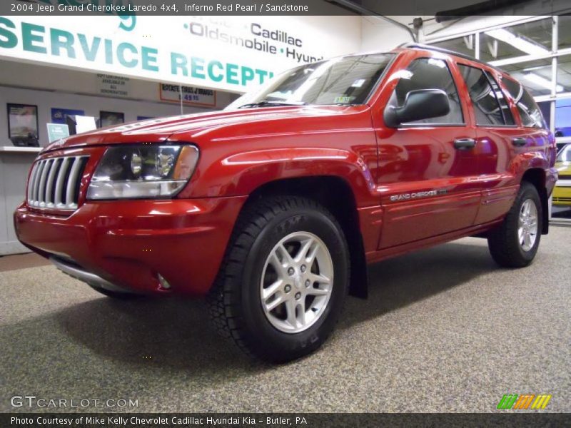 Inferno Red Pearl / Sandstone 2004 Jeep Grand Cherokee Laredo 4x4