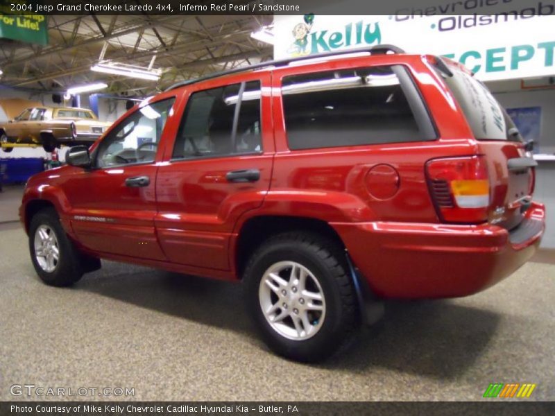 Inferno Red Pearl / Sandstone 2004 Jeep Grand Cherokee Laredo 4x4