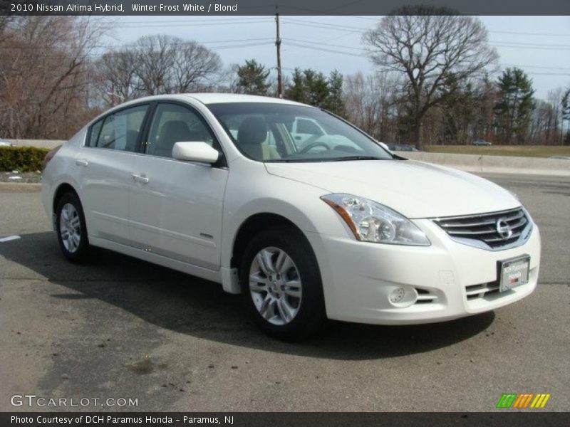 Winter Frost White / Blond 2010 Nissan Altima Hybrid