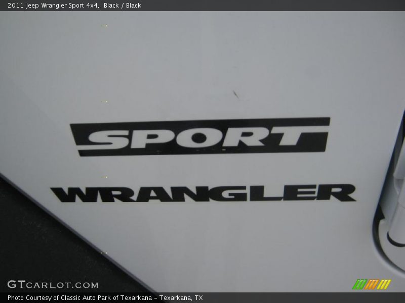 Black / Black 2011 Jeep Wrangler Sport 4x4