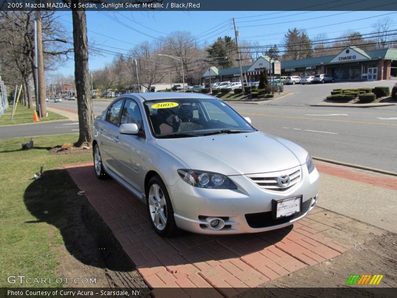 Sunlight Silver Metallic / Black/Red 2005 Mazda MAZDA3 s Sedan