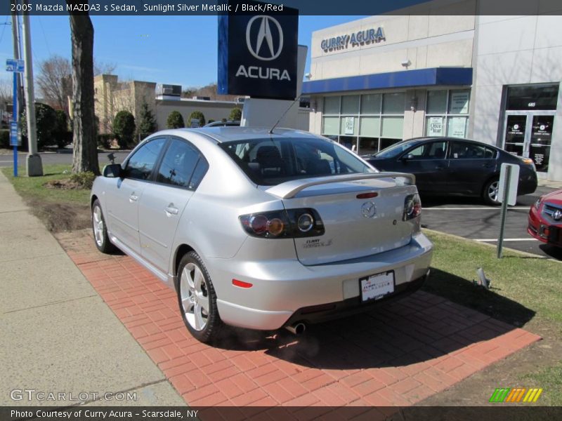 Sunlight Silver Metallic / Black/Red 2005 Mazda MAZDA3 s Sedan