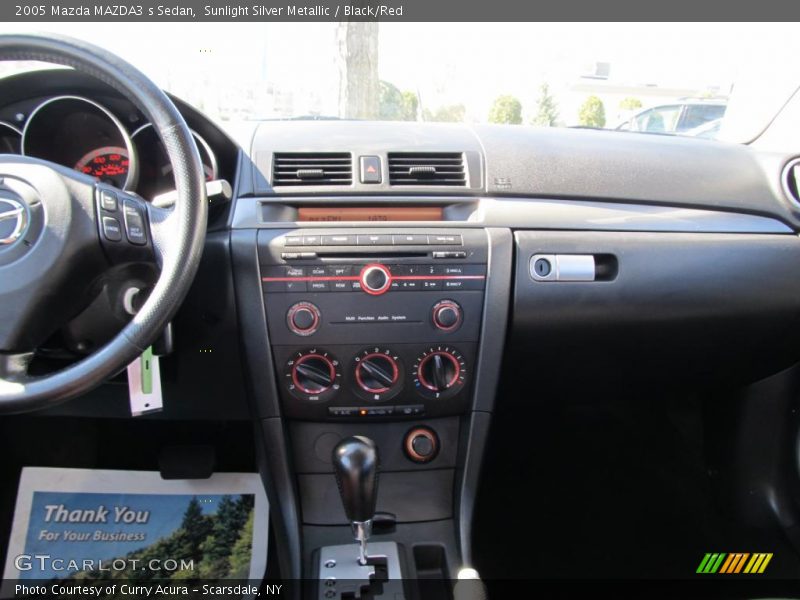 Sunlight Silver Metallic / Black/Red 2005 Mazda MAZDA3 s Sedan