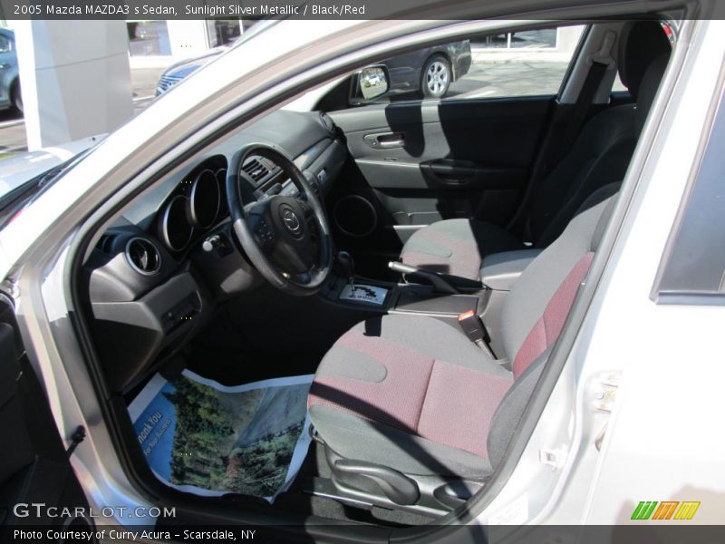 Sunlight Silver Metallic / Black/Red 2005 Mazda MAZDA3 s Sedan