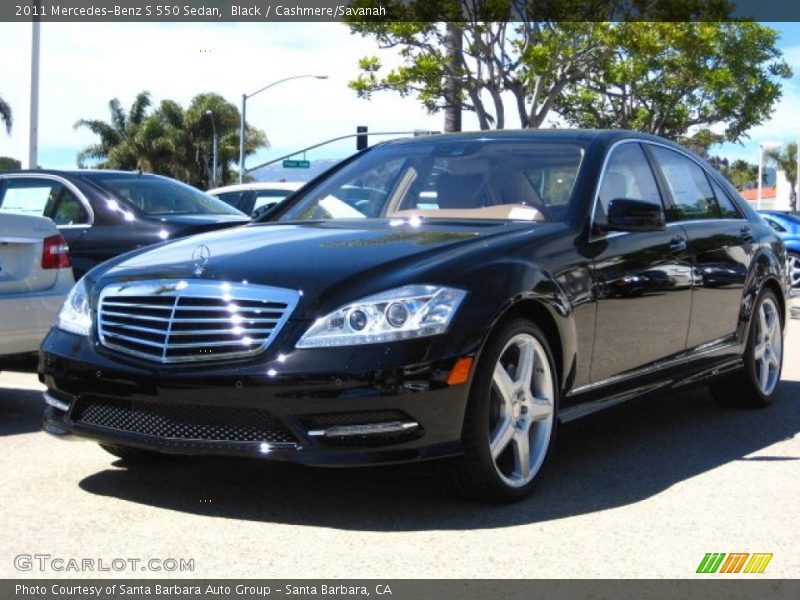 Black / Cashmere/Savanah 2011 Mercedes-Benz S 550 Sedan