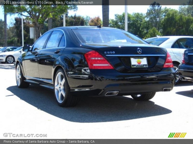 Black / Cashmere/Savanah 2011 Mercedes-Benz S 550 Sedan