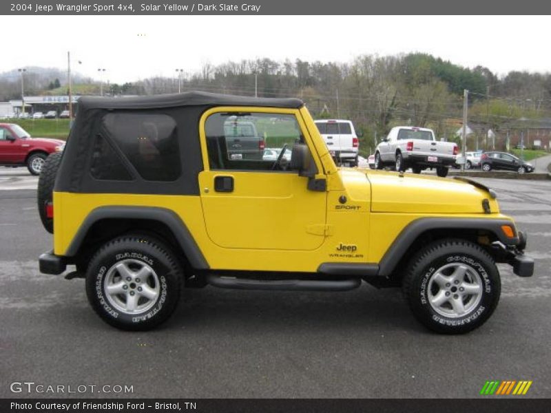 Solar Yellow / Dark Slate Gray 2004 Jeep Wrangler Sport 4x4