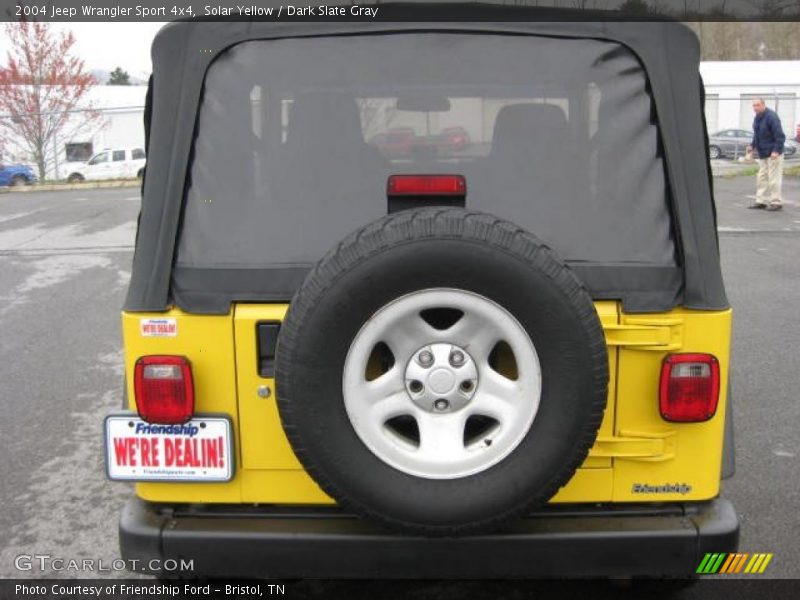 Solar Yellow / Dark Slate Gray 2004 Jeep Wrangler Sport 4x4