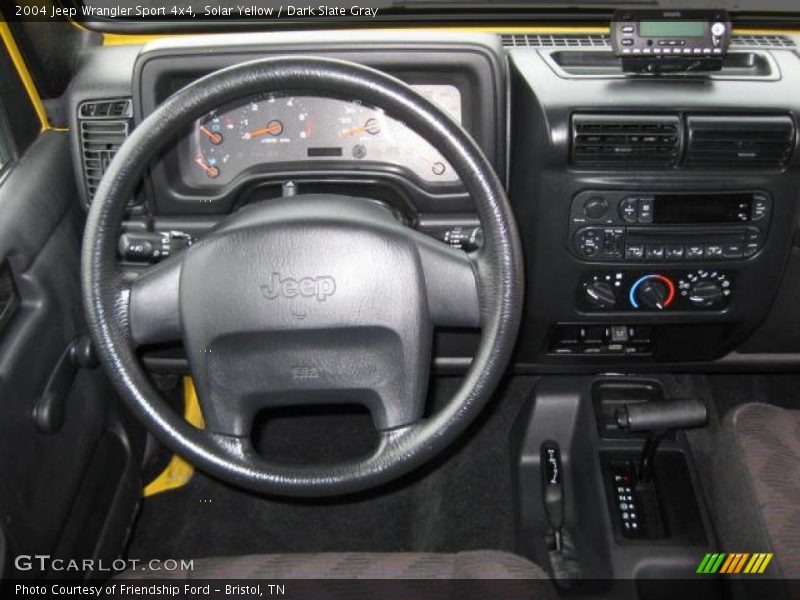 Solar Yellow / Dark Slate Gray 2004 Jeep Wrangler Sport 4x4