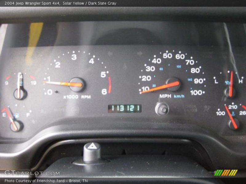 Solar Yellow / Dark Slate Gray 2004 Jeep Wrangler Sport 4x4