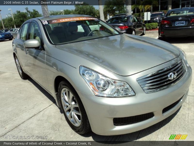 Desert Platinum Beige / Wheat 2008 Infiniti G 35 Sedan