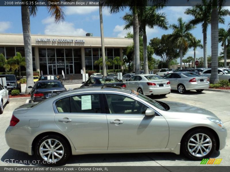 Desert Platinum Beige / Wheat 2008 Infiniti G 35 Sedan