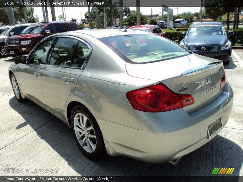 Desert Platinum Beige / Wheat 2008 Infiniti G 35 Sedan