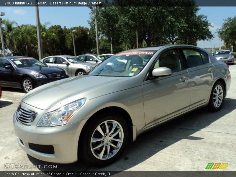 Desert Platinum Beige / Wheat 2008 Infiniti G 35 Sedan