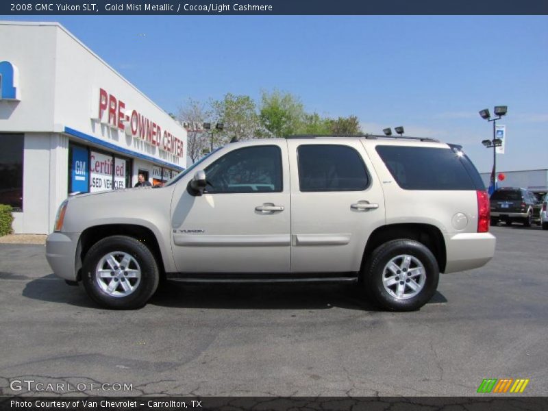 Gold Mist Metallic / Cocoa/Light Cashmere 2008 GMC Yukon SLT