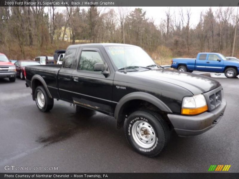 Black / Medium Graphite 2000 Ford Ranger XL SuperCab 4x4