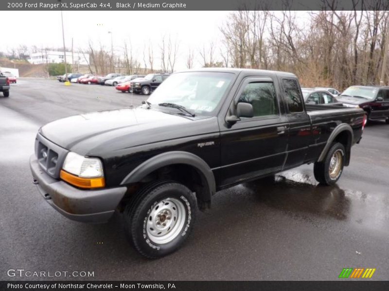 Black / Medium Graphite 2000 Ford Ranger XL SuperCab 4x4