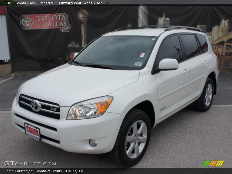 Blizzard Pearl White / Ash 2008 Toyota RAV4 Limited V6