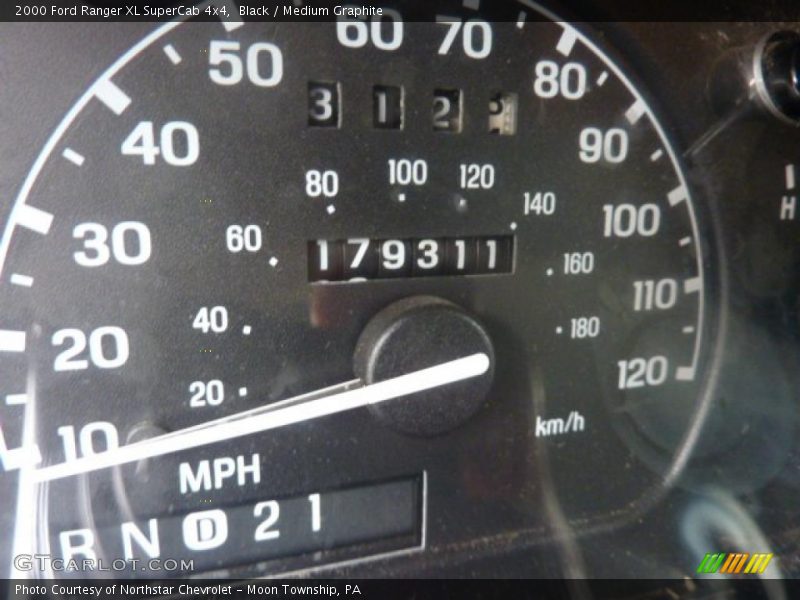 Black / Medium Graphite 2000 Ford Ranger XL SuperCab 4x4