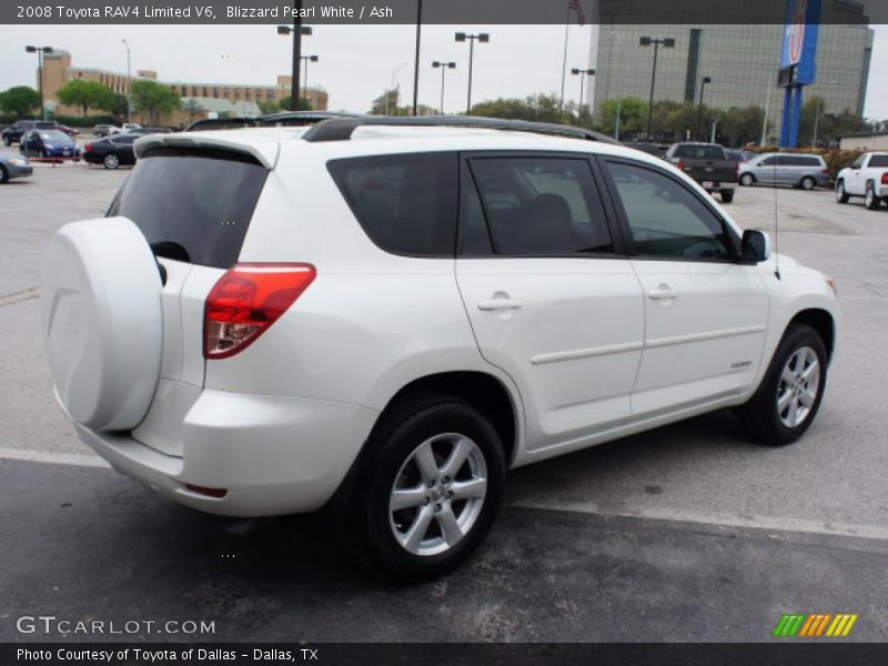 Blizzard Pearl White / Ash 2008 Toyota RAV4 Limited V6