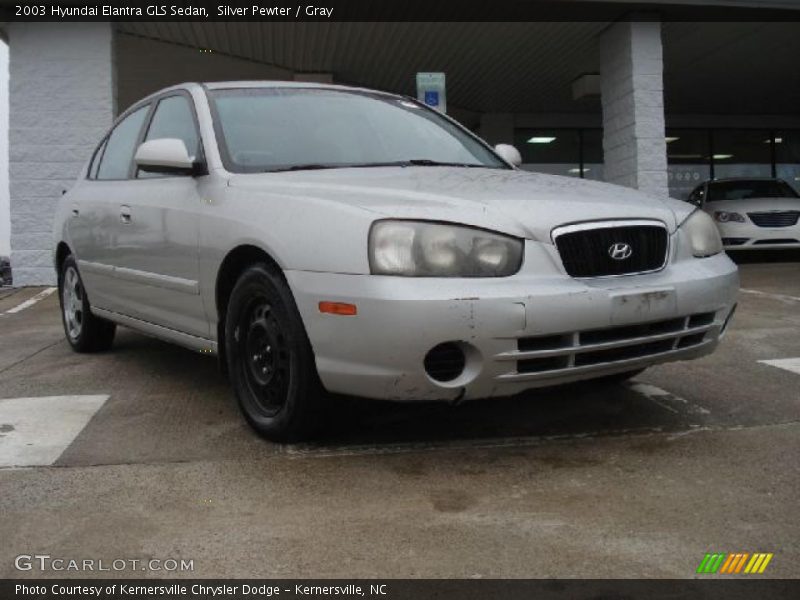 Silver Pewter / Gray 2003 Hyundai Elantra GLS Sedan