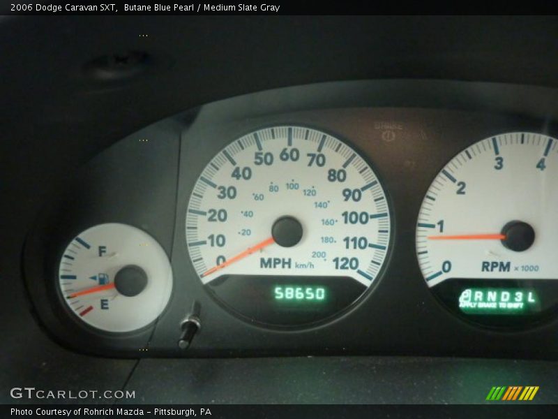 Butane Blue Pearl / Medium Slate Gray 2006 Dodge Caravan SXT