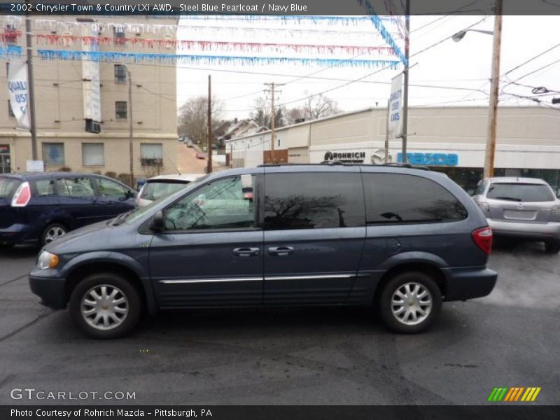 Steel Blue Pearlcoat / Navy Blue 2002 Chrysler Town & Country LXi AWD