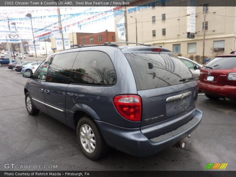 Steel Blue Pearlcoat / Navy Blue 2002 Chrysler Town & Country LXi AWD