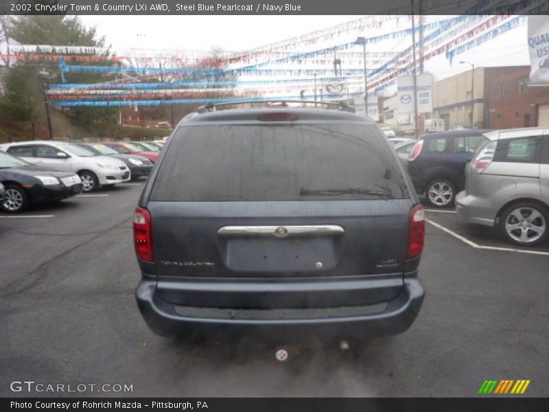 Steel Blue Pearlcoat / Navy Blue 2002 Chrysler Town & Country LXi AWD