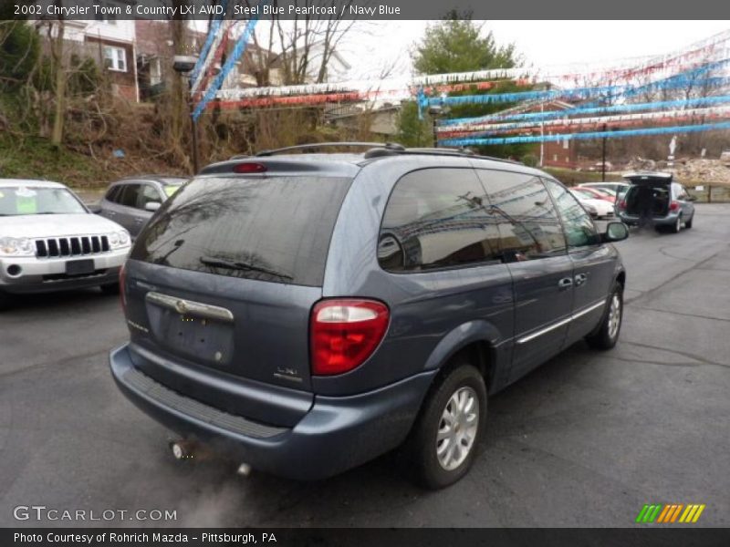 Steel Blue Pearlcoat / Navy Blue 2002 Chrysler Town & Country LXi AWD