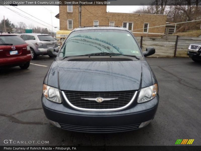 Steel Blue Pearlcoat / Navy Blue 2002 Chrysler Town & Country LXi AWD